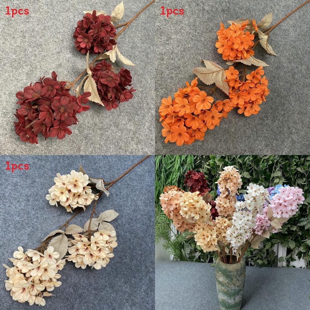 Artificial Pagoda Hydrangea Bouquet Wedding Photo Props Luxury Table Decor Faux Flower Stems 77 Chars