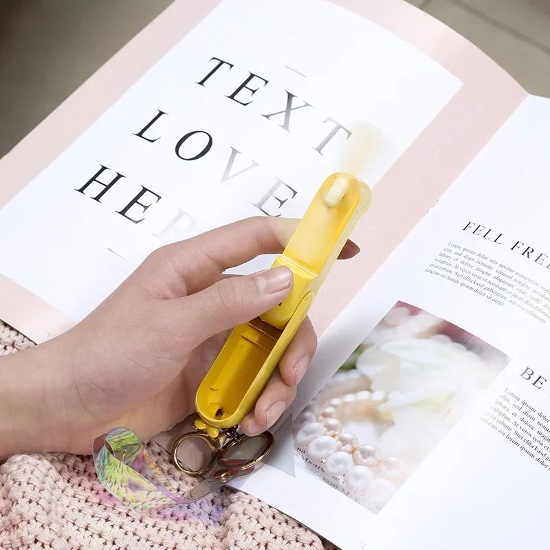 

1PCS Carry Mini Fan Kipas Portable Hand Fold Bedside Office USB Charge Battery Table Desk Cooling hand fan rechargeable fans 9x3.6x2.1cm жёлтый