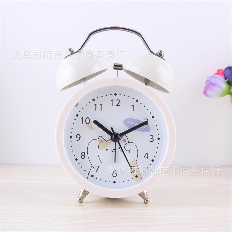 Creative silent ringing alarm clock, student-specific wake-up alarm clock, powerful wake-up call for children's bedside luminous clock alarm