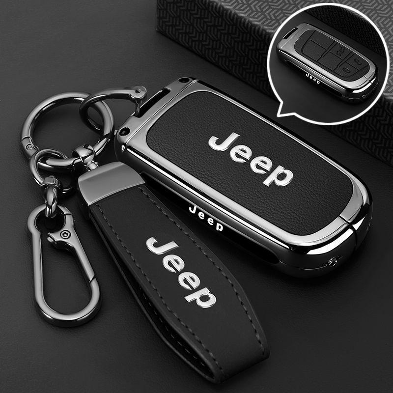 Mpxf10 Metal Car Smart Key Case Cover Shell For Jeep Grand Cherokee WK2 KL Wrangler JK Renegade Commander Compass 2018 2022 Accessories