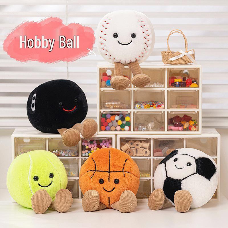 Creative Sports Plush Dolls: Fun Football, Basketball, Tennis Figurines - Perfect for Ornaments and Birthday Gifts