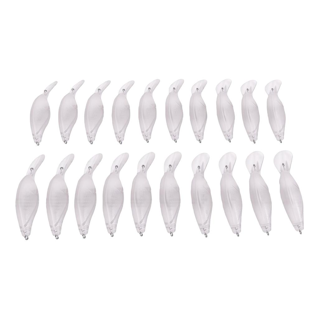 20pcs Deep Diving Crankbait Blanks Lure Blanks for Saltwater Freshwater Fishing DIY Unpainted Hard Baits 8.8cm
