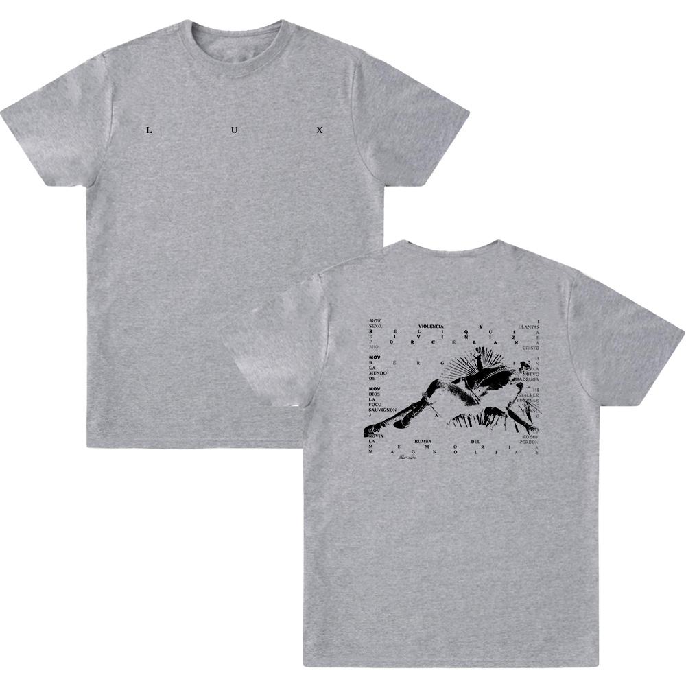 

Rosalía LUX Logo Tee Rosalia Berghain Album T Shirts Men Women Fashion Retro Short Sleeve Top Summer Casual O-neck Clothing XXL