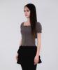 ROSEFRANTZ Puff Shirring Ribbon T-Shirt [Charcoal]