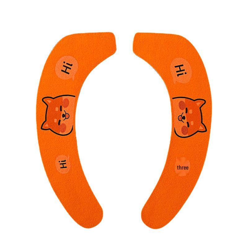 Four Seasons Cartoon Elektrostatische Toilettensitzkissenauflage - Warm, Dick, Selbstklebend, Universelle Passform