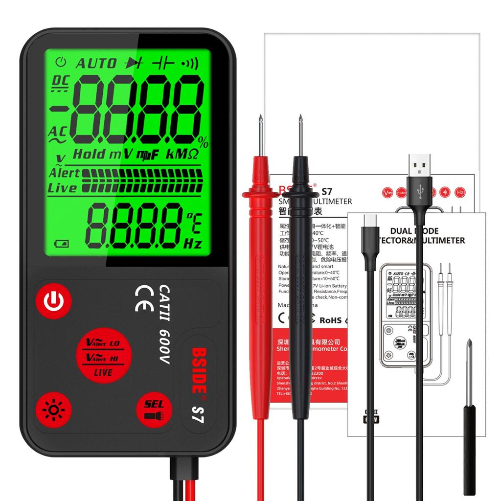 BSIDE Digital Multimeter Smart Automatic Multitester USB Charging Electrician Universal Tester Voltmeter Voltage Detector Meter