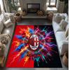 AC Milan Printed Flannel Area Rug Non Slip Soft Polyester Floor Carpet Indoor Decor Mat for Bedroom Living Room Sofa Game Room Home Decoration