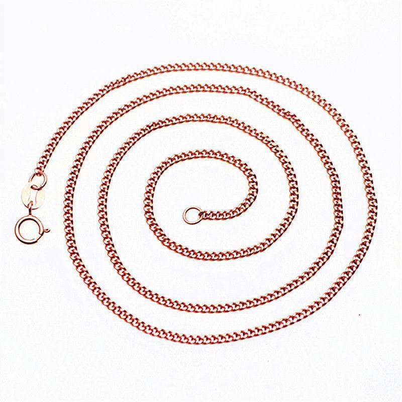 Exquisite Russian 585 Purple Gold Plate Chain Necklace Simple Atmosphere Classic Fashion Luxury Rose Gold Plated Necklace