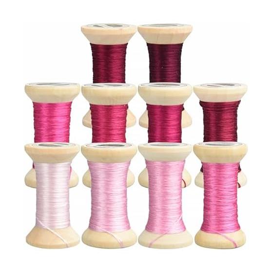 Handcrafted Embroidery Hand-dyed 100% Silk Embroidery Thread Mulberry Silk Thread Embroidery Flower Thread True Thread Silk Thread 10 Colors 220m