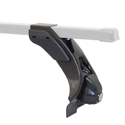 Terzo (by PIAA) Roof Carrier/Base Carrier with Feet, Rain Molding Type, Black, Set of 4, with Locks, EF3TMX