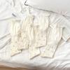 Women's Ballet-Style Ruffled Mesh Socks - Breathable, Anti-Pilling Cotton, Korean Style, Lace-Up Design