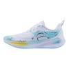 Li Ning Wuyue Cushioning Slip Resistant Abrasion Resistant Low top Running Shoes Men's White Blue ARST003-1(Team596-)