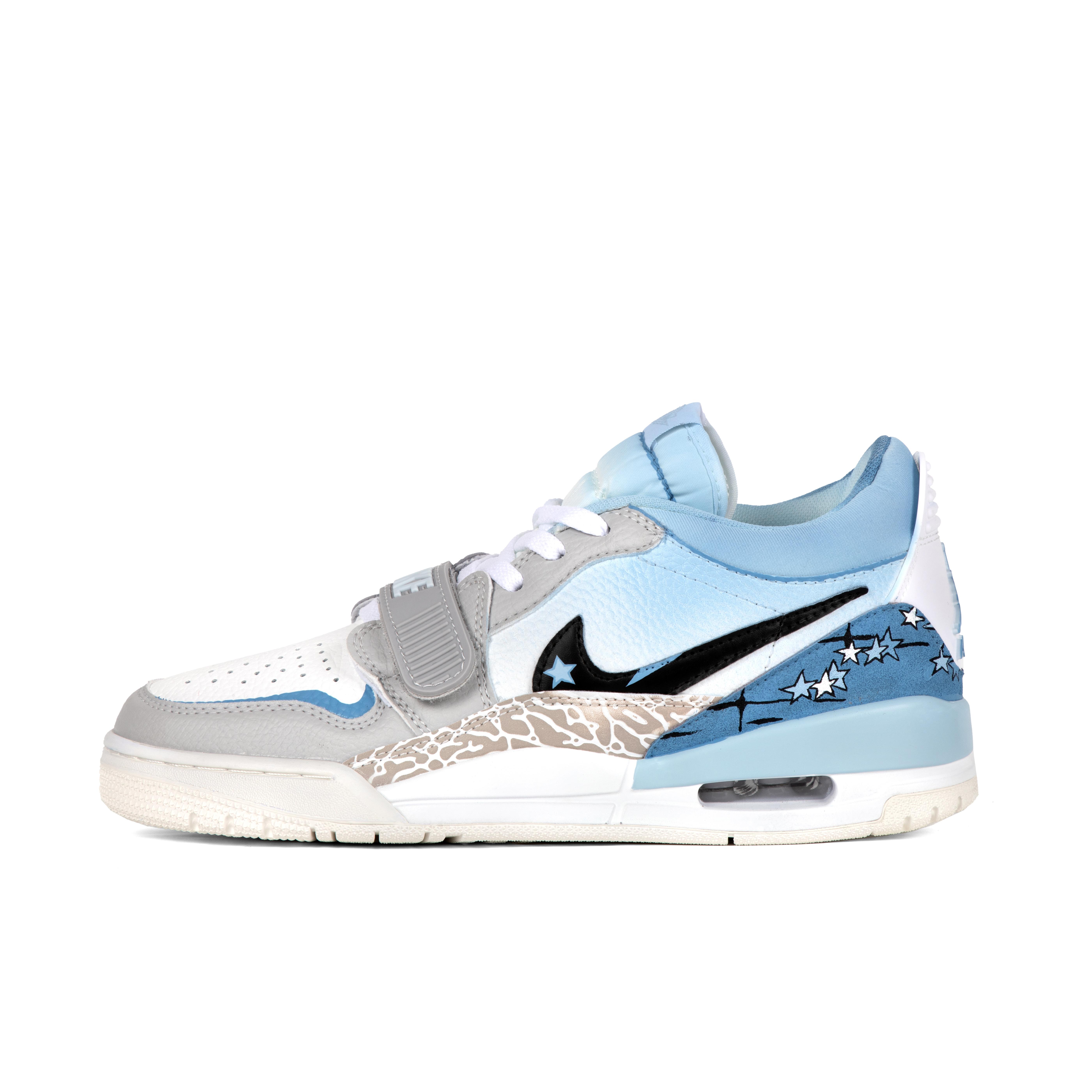 

Jordan Legacy 312 Slip Resistant Abrasion Resistant Low top Vintage Basketball Shoes Men s Blue White HQ1190-101(Team186-) 45