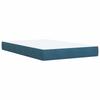 Box Spring Bed with Mattress and Headboard Blue 120 X 190 Cm Velvet