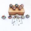  Boutons de traction en céramique peints à la main vintage pour armoire de cuisine, porte et tiroir, garde-robe, placard (Lot de 10)