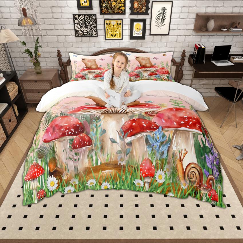 

Comforter Homewish Cute Capybara For Kids Cartoon Rodent Bedding Set Kawaii Animal Set Comforter (quilt)-EU Single(135*200cm)3pcs