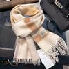 Sciarpa in lana pashmina 100% cashmere invernale per donna, scialli e stole spessi e caldi, sciarpa da donna con nappe e sciarpa