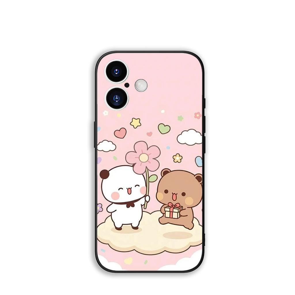 for Apple iPhone 17 16 15 11 Pro XS Max XR 6 7 8 Plus + SE 2020 5 16E Phone Cover Case Bubus Panda Bear Dudus