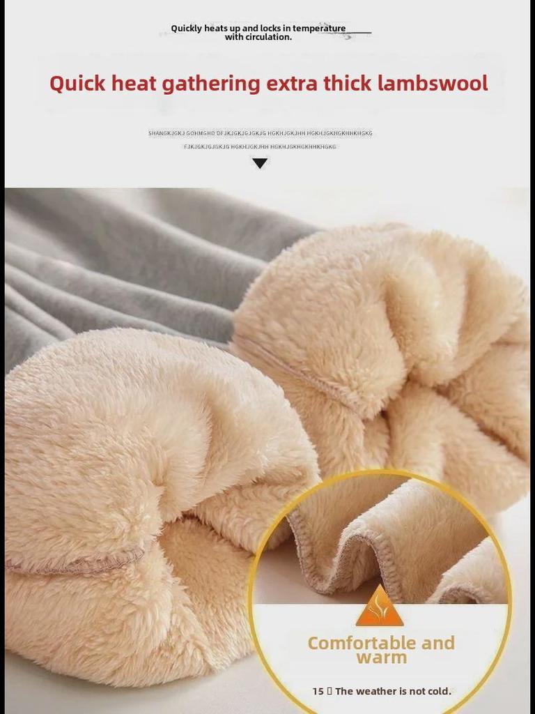 Men's Winter Sports Fleece-Lined Cuffed Pants, Plus Size, Loose Fit