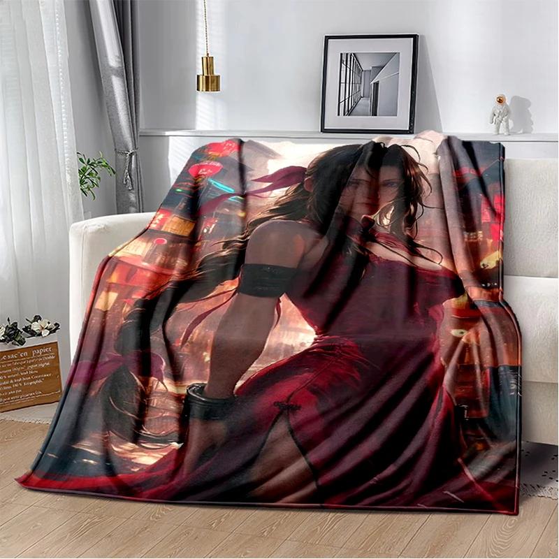 New Style Cloud Tifa Aerith Final Fantasy Games Sephiroth Blanket,Soft Throw Blanket for Home Bedroom Bed Sofa Cover Kids