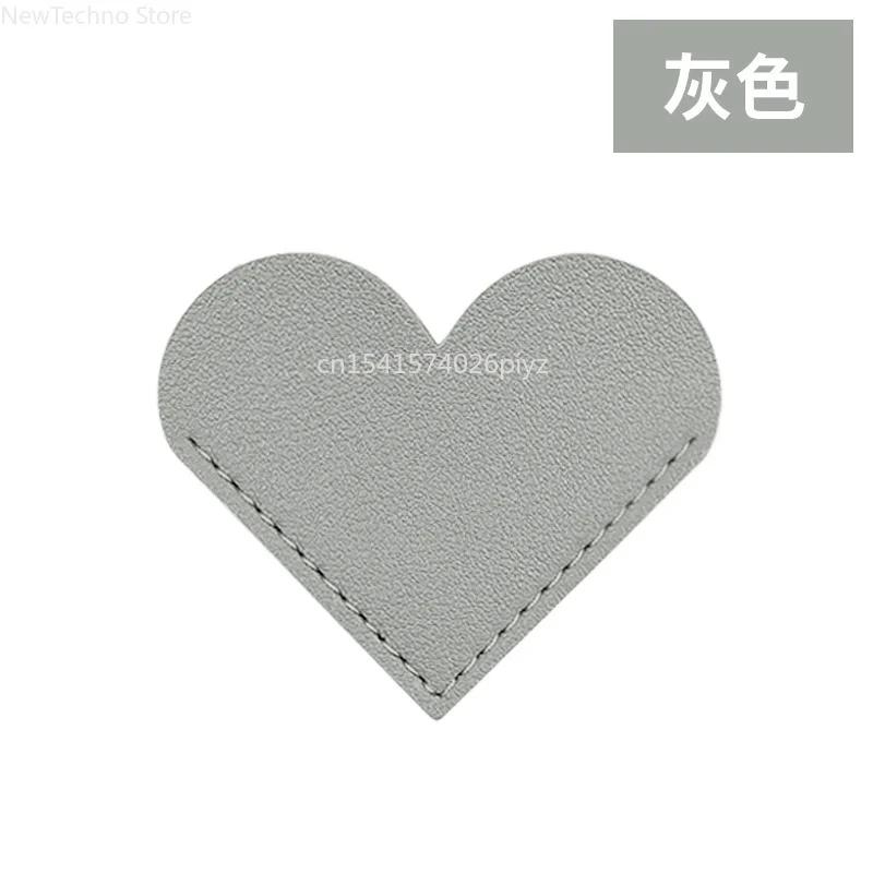 Bookmarker for books Creative PU Leather Love Heart Reading Book mark Book Page Marker Stationery Supplies Student Bookmark Gift