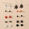 3pcs Set Retro Exaggerated Pumpkin Spider Ghost Skull Stud Earrings for Women Halloween Party Cartoon Cute Witch Jewelry Sets
