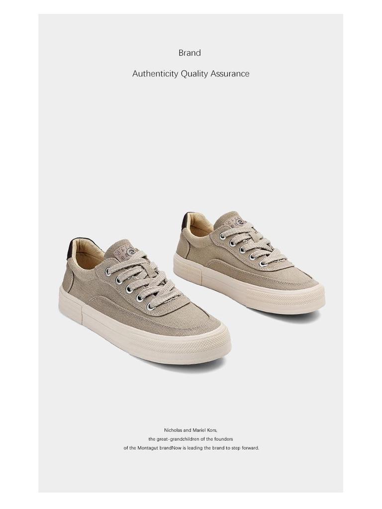 Herbsttrend Herren Canvas Schuhe: Neu, Bequem, Atmungsaktiv, Koreanischer Stil, Schnür-Freizeit-Skate-Sneakers