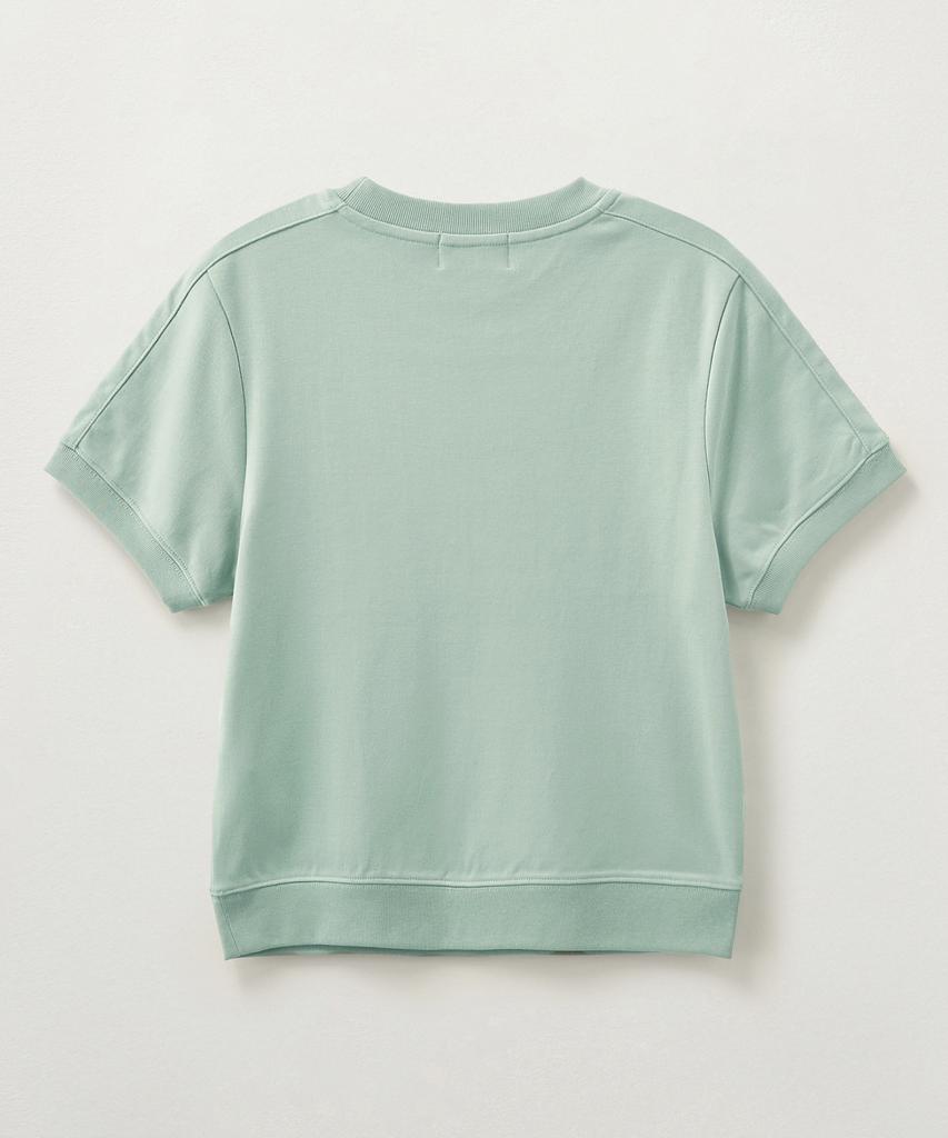 Seteo (W) Lawton Crop Half Sweatshirt Khaki