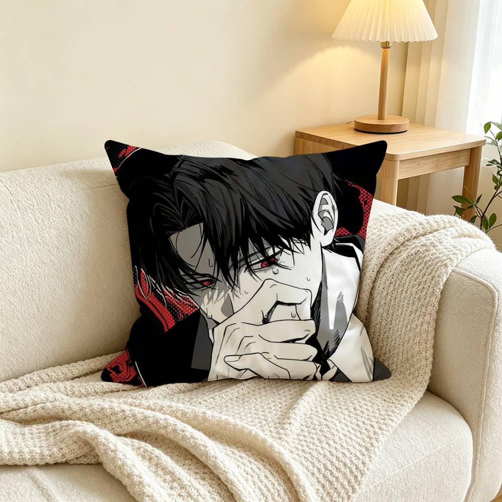 Novel GSGW K-Kim S-Soleum Square Double-Sided printed Pillow Case Bedroom Bedside Pillow Sofa Cushion Cover