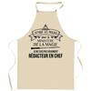 Kitchen Apron - Editor-in-Chief Ministry of Magic - Thick Cotton - French DTG Printing - Adjustable Ties