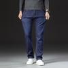 Winter Lamb Fluff Denim Straight Pants Men Thicken Big Size Jeans High Waist Stretch Jeansy Fleece Lined Warm Slim