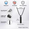 Vnox Stainless Steel Vertical Bar Pendant Necklaces for Men Boys, Black Silver Color Metal Collar, Simple Casual Jewelry Gift