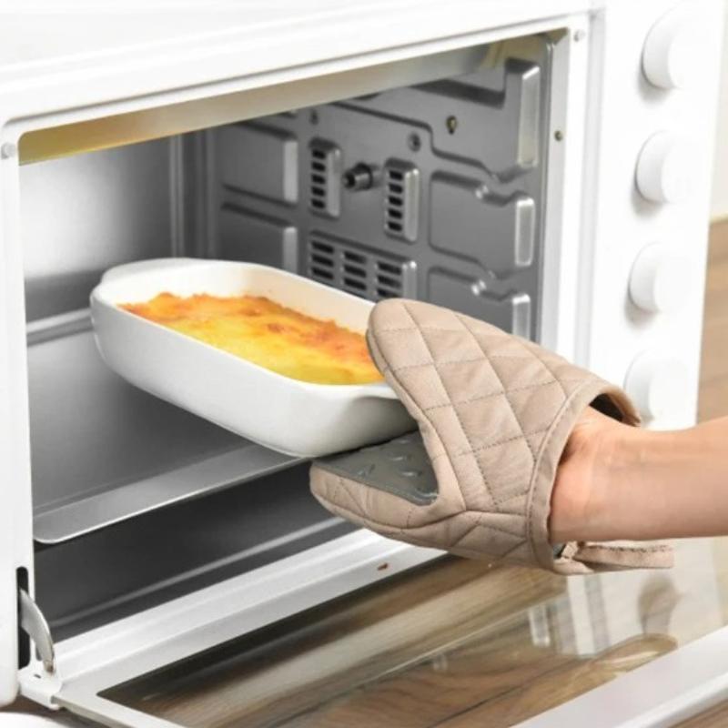 Silikon Hitzebeständige Ofenhandschuhe Topflappen Rutschfeste Küchenhandschuhe zum Kochen Backen Grillblech Schüsselhalter Handklemme