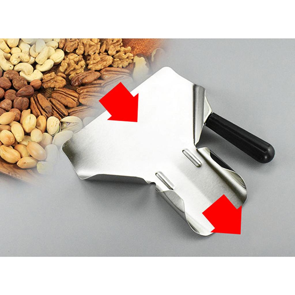Stainless Steel Chip Scoop Food French Fries Popcorn Shovel Fry Scoop Bagger Single / Double Handle