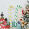Home Party Balloons Christmas Candy Cane Inflatable Toys Crutch Balloons Santa Claus Walking Stick