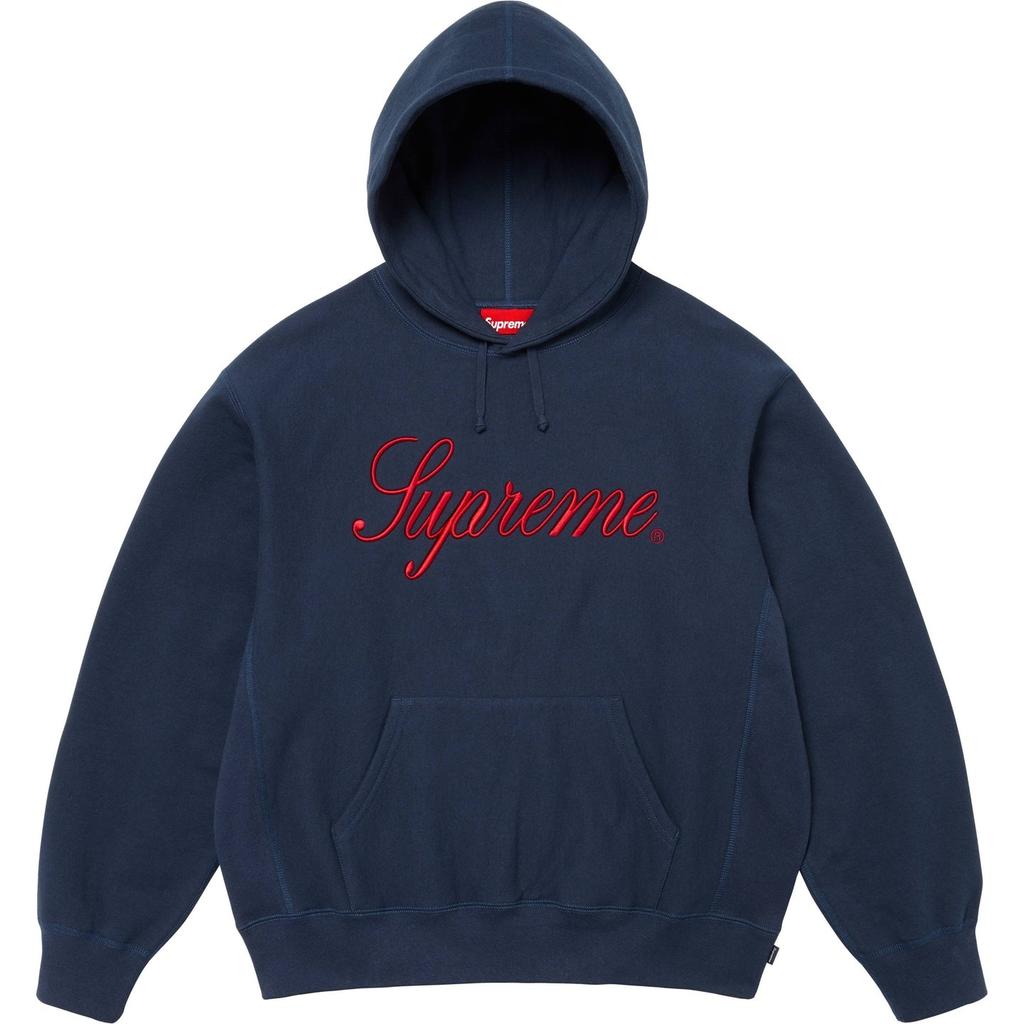 Supreme FW24 WEEK1 Embroidered Script Hooded Sweatshirt Logo Unisex SUP-FW24-010