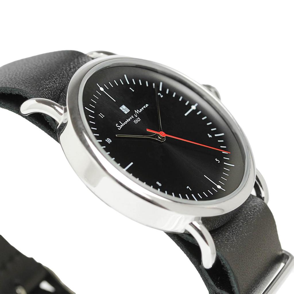 Salvatore Marra and Leather Strap Popular and Men's Women's Watch, Simple, SM22104-SSBK