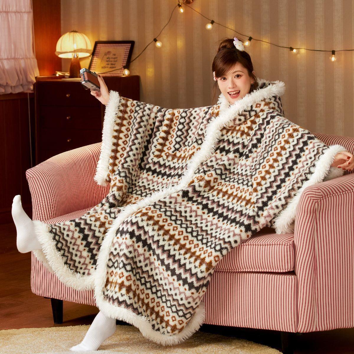 Осенне-зимний женский халат-пижама из кораллового флиса с Синнамороллом XL