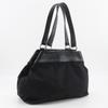 PRADA Logo embossing Tote Bag black Nylon/leather Women Used