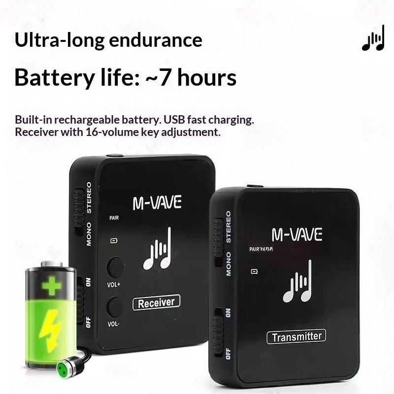 M-vave Wp-10 2.4G Wireless Transmission Headphone Earphone MS-1 Monitor System Transmitter Receiver Streaming for Stereo