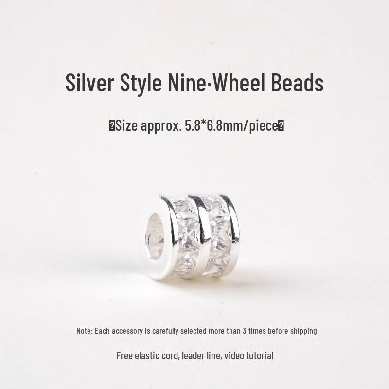 S925 Silver Spacer Wheel Beads for DIY Jewelry - Women's Bracelet Accessories