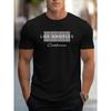 Men's summer loose fit large Los Angeles Graphic printed slim fit casual sports round neck short sleeved T-shirt top