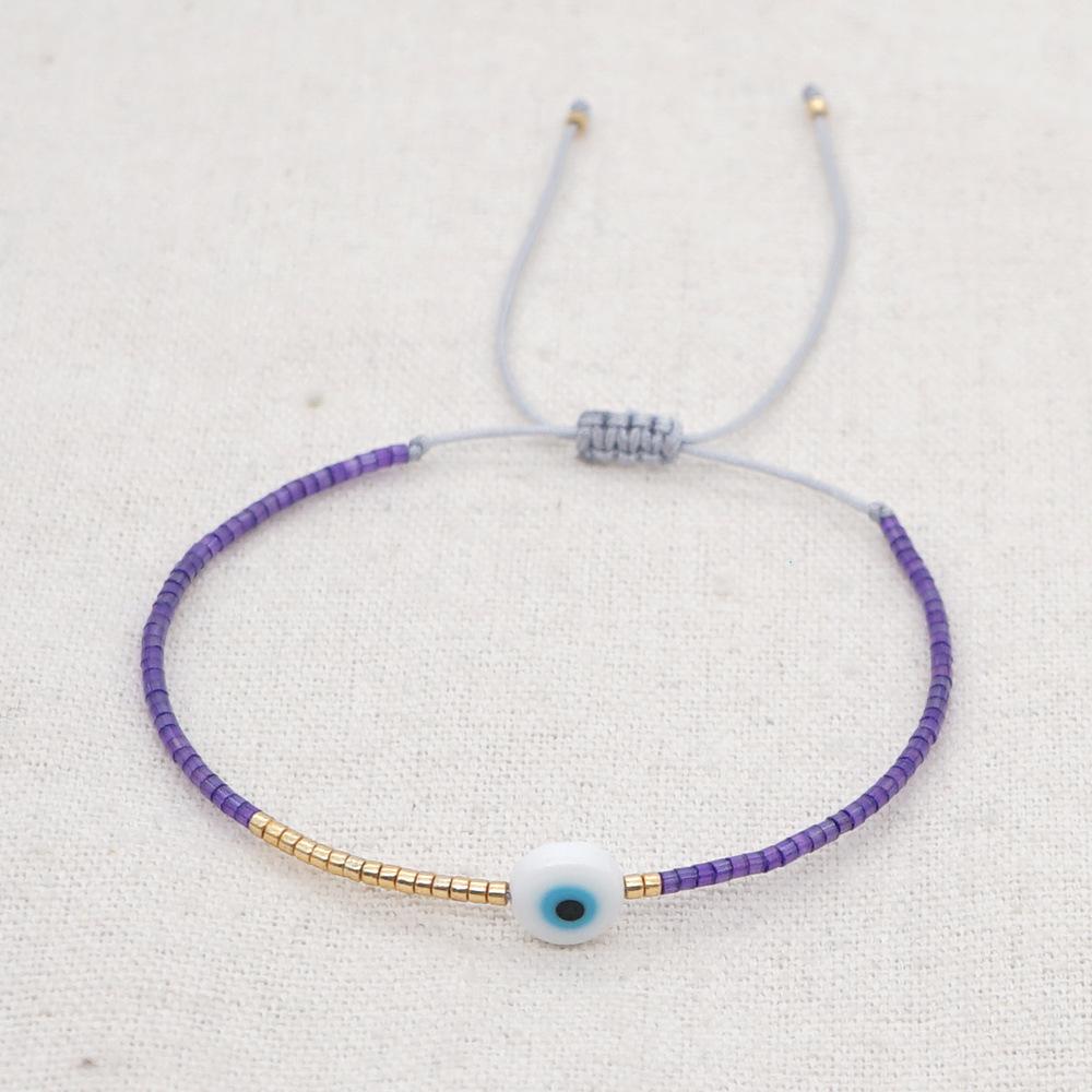 Vlen Women's Turkish Evil Eye Bracelet for Good Luck & Positive Energy Miyuki Beads Jewelry Gift Protection Pulseras