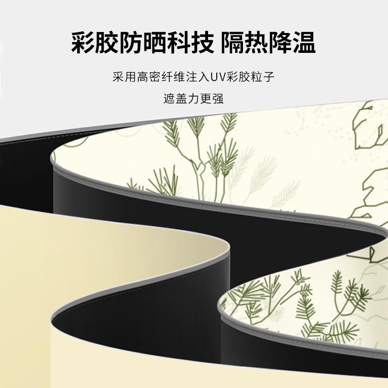 New three-fold 16-bone hand open color glue umbrella solid wood handle parasol sun umbrella