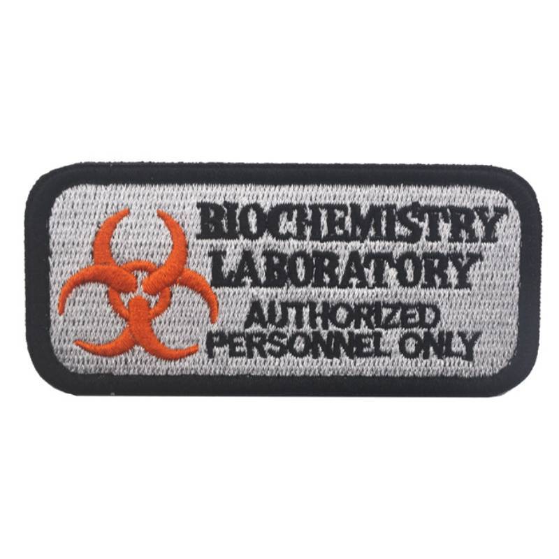 Biohazard Embroidered Velcro Patch With Nylon Polyester Material For Cosplay And Costume Accessories