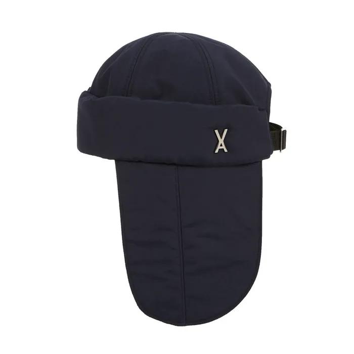 Heavy Padded Studded Logo Trooper Hat Navy