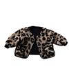 Elegante Cappotto di Peluche con Stampa Leopardo: Moda Bambini Giapponese e Coreana Spessa e Calda per Bambini e Bambine - Inverno 2025
