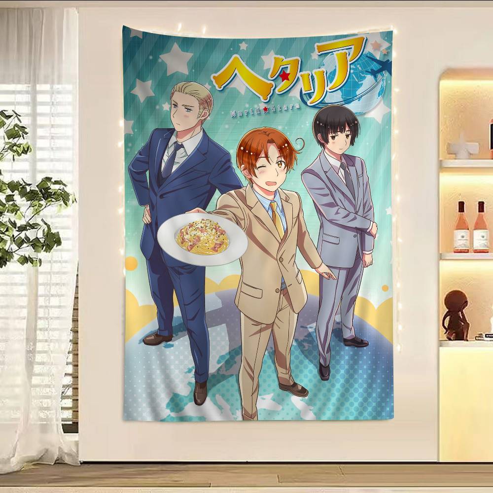 

Hetalia World Stars Аниме Гобелен Хиппи Цветочные Настенные Ковры Декор Комнаты Настенное Украшение Домашний Декор 74x94cm(29x37in)