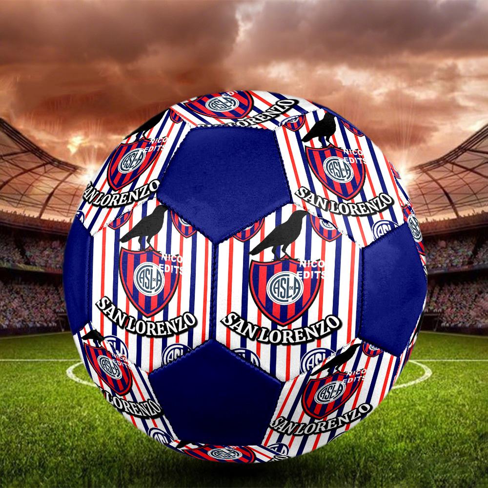 SAN LORENZO Indoor Soccer Ball Colorful All Ages Size 5 Machine Stitched PVC Competition Ready Durable High-Bounce