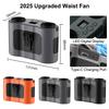 Portable Waist Clip Fan Wearable Mini USB Rechargeable Hanging Fan For Outdoor Working Double Air Outlet Waist Fan 20000Mah